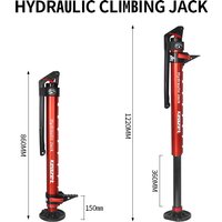 Hydraulic Hi-Lift Jack for Off-Road Trucks SUVs 4x4, Heavy Duty 2Ton Car Lift Tool, Emergency Recovery Winch Accessories red