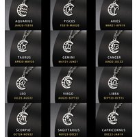 LIKGREAT Celtic Moon 12 Star Zodiac Sign Necklace Stainless Steel 12 Constellation Pendant Choker Crescent Jewelry Birthday Gift
