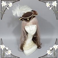 Palace Style Retro Bonnet Gorgeous Feather Top Hat Lolita Girl Renaissance Tiara Wedding Tea Party Rose Flower Headdress Cosplay