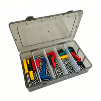 5-15 Compartment Transparent Hardware & Tool Organizer Box — Screw and Accessory Sorting Case (Packaged in Pearlescent Film)