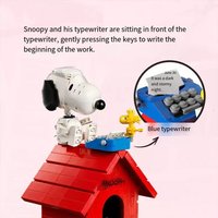Snoopy Dog House Building Blocks Set Cartoon Snoopy Woodstock Figure Model Bricks Kit Home Decor Collectible Gift for Adults
