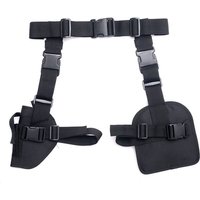 Tactical Holster Right Leg Portable Tactical Belt Nylon Holster Universal Short Gun Magazine Bag Three in One