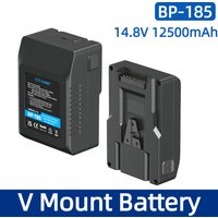 BP-185 14.8V 12500mAh V Mount Battery With Fast Charging Port for Sony HDCAM LED Light XDCAM DSLR BMPCC 4K Monitor