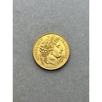 France 1850 A 20 Francs Republique Francaise Liberte Egalite Fraternite Metal Brass Copy Souvenir Coins