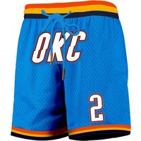 2026 mens blue 2 basketball shorts breathable athletic shorts okc Y2K oversized leisure suitable for fitness and daily exercise