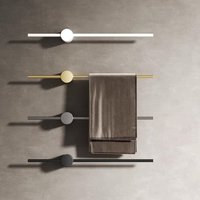 Bathroom Towel Rack Brass Wall-mounted Toilet Space White Bar Storage Rail Shelf Bathroom Hardware Set Accessories Hanger