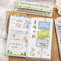40pcs/lot Kawaii Stationery Stickers Cute and interesting dividing line DIY Junk Journal Paper Planner Decorative stickers