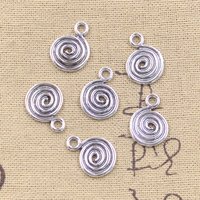 50pcs Charms volution spiral screw helix spire 17x13mm Tibetan Silver Color Pendants Antique Jewelry Making DIY Handmade Craft