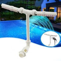 Solar Pool Fountain with Effects Rgb Pool Waterfall Nozzle Rgb Color Changing Solar Pool Fountain with Remote for Swimming