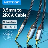 Vention RCA Cable HiFi Stereo 3.5mm Jack to 2RCA Audio Cable AUX RCA 3.5 Y Splitter for Amplifiers Audio Home Theater Cable RCA