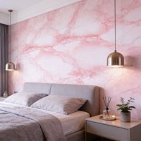 Glossy Pink Marble Contact Paper Self-Adhesive for Kitchen Countertop Waterproof Oil-ProofGranite Wallpaper Sticker Home Decor