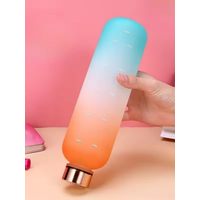 AliExpress NONE 1L Water Bottle with Time Marker Motivational Reusable Leakproof BPA Free Frosted for Fitness Sports Travel Cycling Accessories