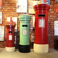 King size retro British red mailbox model PO box mailbox photography props bar decorations ornament