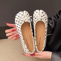 New Korean Style Women's Split-Toe Loafers Shallow Cut Ballet Flat Slip-Ons with Comfortable Mary Jane Spring/Autumn Tabis Shoes