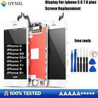 LCD Display For iPhone 5 5C 5S 6 6S 7 8 SE 2020 Touch screen For iPhone 6 7 8 Plus LCD Digitizer Assembly Replacement + Tools