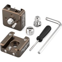 Anti-Twist Cold Shoe Mount Adapter with 1/4"-20 Screws Locating Pins, for Flash LED Light Monitor Microphone for ARRI Standard