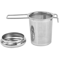 1pack 304 Stainless Steel Tea Drain with Lid Tea Strainer noncollapsible Double Handle Tea Strainer with Lid Tea Brewer