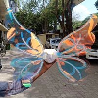 Creative LED Electric Butterfly Wings with Light Music Fluttering Wings Glowing Electric Fairy Wings Flexibily Moving Wings