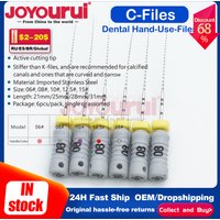 Dental Stainless Steel C+ Files D-FINDERS Endodontic Files #06 #08 #10 #12.5 #15 Root Canal Hand Tools for Dental Veterinary Use