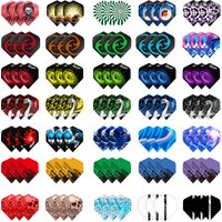 CyeeLife 105Pcs Dart Flights,Standard Dart Flights Durable PET Dart Flights for Soft Tip and Steel Tip,Darts Accessories