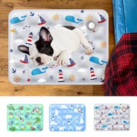 Pet Cooling Mat Dog Cat Sleeping Pad Cool Ice Silk Portable Mattress Blanket Summer Small Animal Cats Dogs Cold Bed Mat