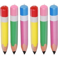 6Pcs Inflatable Giant Pencils 70Cm PVC Back to School Decorations Classroom Hanging Balloons Jumbo Pencil Props for Welcome Back