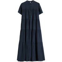 Retro Black Spliced Pleated Maxi Dress Summer plus Size Women's Dress Loose Slimming A-Line Dress Commute Artistic Style