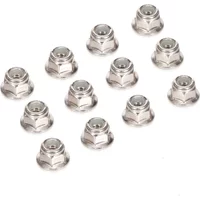 12PCS Metal 4mm M4 Wheel Lock Nuts Compatible for 1/10 RC Car Hsp Redcat Trxs Tamiya Hpi Rc4wd Axial Replacement Parts