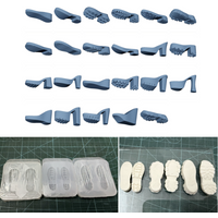 3cm Ultralight Clay Cartoon Doll Proportion Flat Base/High Heel Shoes Silicone Mold DIY Animation Character Shoe Making Tool