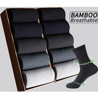 5 Pairs Men Bamboo Fiber Crew Socks Man High Quality Summer Winter Business Breathable Black Male Dress Ankle Socks