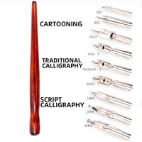 Dainayw 9 Calligraphy Nibs Dip Pen Set for Cartoon Animation Lettering Skeching Art Drawing Mapping Decorative designs