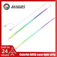Computer Case Bendable LED Bar 5V ARGB, Support M/B SYNC 400mm PC Atmosphere Lighting Decoration Universal, 1Pce or 2Pcs Pack