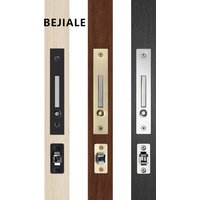 Round Pocket Door Lock With Red And Green Indicators Bathroom Solid Wood Door Push-pull Sliding Door Hook Lock Concealed Handle