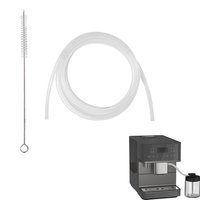2m Milk Tube with Brush Auto Coffee Machine Silicone Replacement Pipe Milk Hoses Milking Replacement Parts for Apartment Cafe