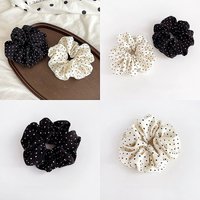 Elegant Hair Scrunchies Women Minimalist Simulation Silk HairTies Wave Point Elastic Hairhoop Ponytail Hair Accessories