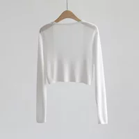 Sun Protection Knit Cardigan Women's Thin Coat Ice Silk Outerwear Cover-up Shawl Air Conditioning Shirt Summer