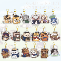 2026 Golden Kamuy Animal Fourze Acrylic Keychain, Sugimoto Ogawa Asirpa Chibi Figure, Cute Mascot Cosplay Anime Bag Charm