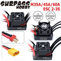 Surpass Hobby M35A/45A/60A Brushless ESC Waterproof Speed Controller 2-3S for 1/10 1/12 1/14 1/16 RC Car On-road Buggy Monster