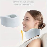 Soft Foam Cervical Neck Collar Adjustable Brace Support with Replacement Cover for Travel Office Sleeping