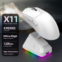 2026 NEW X11 Wireless Bluetooth Two Mode Mouse Touch Screen Magnetic Charging Dock Ultra Light Macro Gaming Mouse Magnetic Base