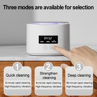 Automatic Ultrasonic Cleaner Machine USB Rechargeable 3 Modes Denture Cleaner for All Dental Appliances