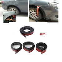 4 pieces of universal black rubber anti-scuff strips for car wheel arches - universal exterior decoration, strong and durable, t