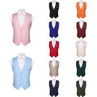 S-5xl 20 Colors Vest for Men Solid Pink Blue Black Red Purple White Khaki Slim Fit Waistcoat Sleeveless Jacket