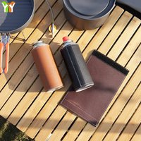 2 Outdoor Camping Camping Long Air Tank Protective Cover Insulated Cover Leather Stitched Portable Air Tank Cover