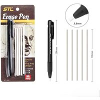 Eraser Pen Mechanical Rubber Refillable Pen Sketch Drawing Press Retractable Pencil Correction Highlight Rubber Art Supplies