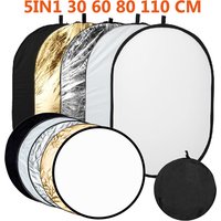 60/30CM 12 Inch Reflector 5 in 1 Photos Round Reflector For Photography Light Diffuser Photo Studio Accessory Handhold Portable