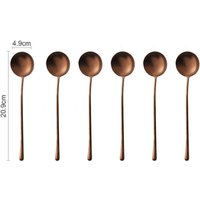 304 Stainless Steel Retro Spoon Set, Old Style, Dinner Spoon, Main Spoon, Drink Soup, Have A Meal, 6Pcs