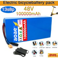 13S8P 48V 100ah Lithium Battery Pack 100000mAh 1500W electric battery, built-in 30A BMS+chargerr