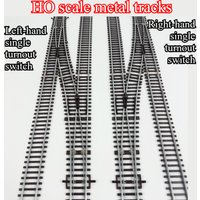 HO 1/87 Model Train Metal Material Left and Right Opening Track Switch Train Tracks Train Accessories Diorama Scene Decoration