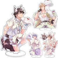 Cartoon Anime Nu Carnival Cosplay Acrylic Keychains Stand Nu: Carnival Eiden Aster Blade Quincy Dante Action Model Cake Topper